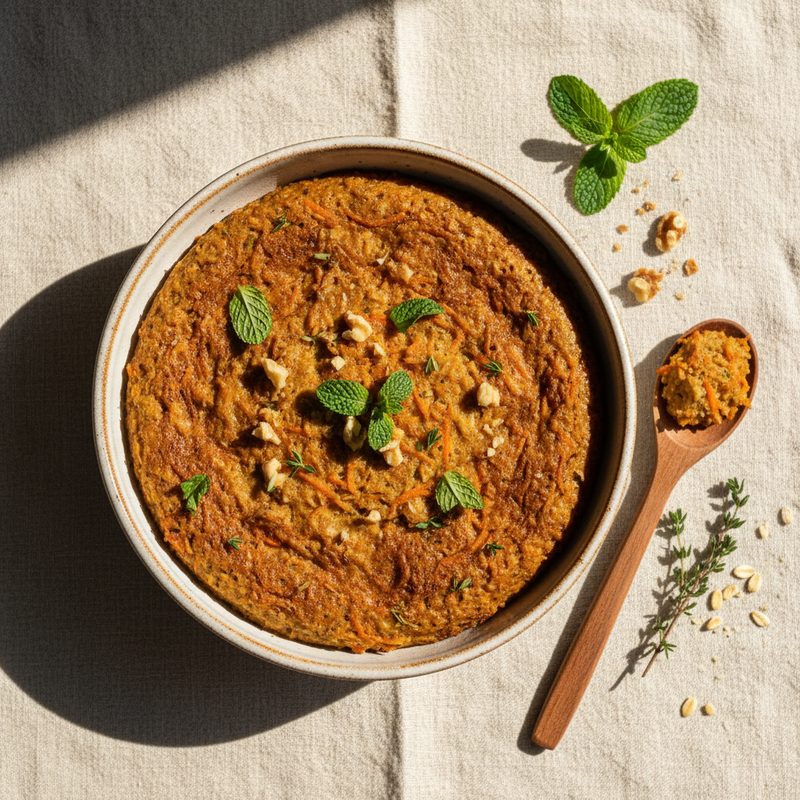 Budín húmedo de avena y zanahoria (sin azúcar)